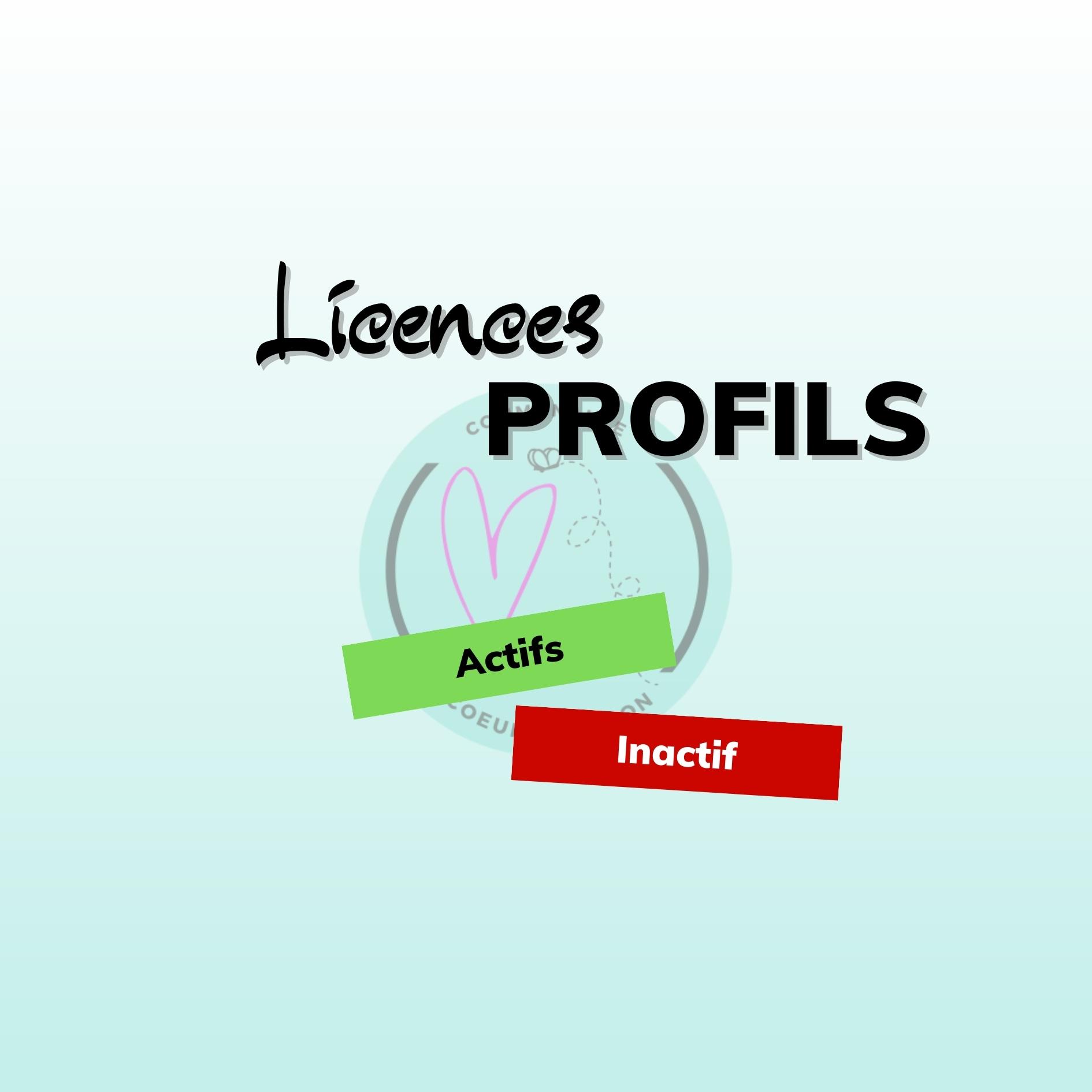 Licences Profils et Activités de Comptes Emrys